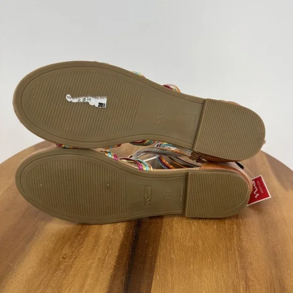 New NWOB Big Kids Girls Nina Marietta Rainbow Metallic Gladiator Sandals Size 6 - Picture 7 of 8